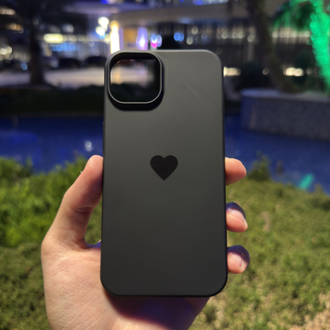 Kalp Logo Telefon Kılıfı Siyah