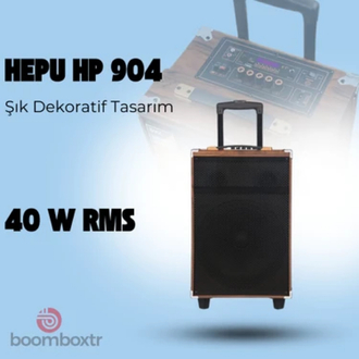 Hepu 904 12” büyük hoparlörlü kumanda ve karaokeli stereo ses mükemmel kalite ahşap gövdeli