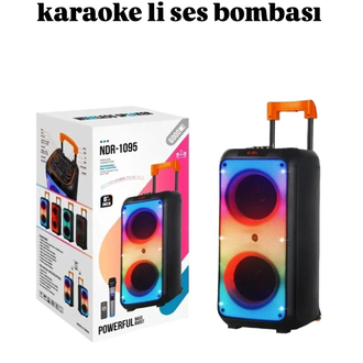 Ndr 1095 ultra bass özellikli karaokeli kumandalı rgb ses bombası