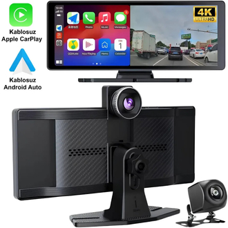 Araç bluetooth aekranı 10” çift güvenlik kameralı