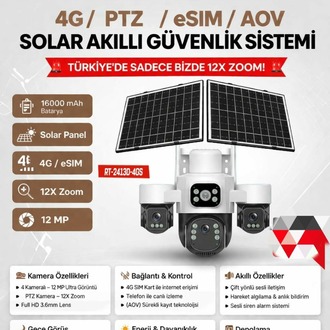 Retro RT-2413D-4GS Solar Kamera 12x Zoom