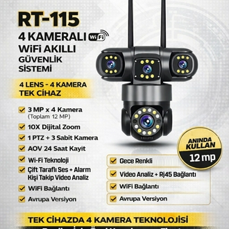 RT 115 4 KAMERALI WİFİ KAMERA