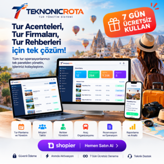 TeknonicRota — 1 Yıllık Kullanım Lisansı