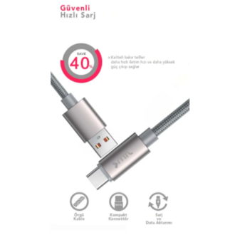 3.4A TYPE C USB ŞARJ DATA KABLO