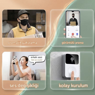 Kablosuz HD Video Kapı Zili – WiFi Bağlantılı Akıllı Güvenlik Kamerası