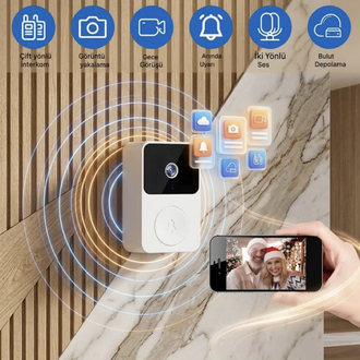 Kablosuz HD Video Kapı Zili – WiFi Bağlantılı Akıllı Güvenlik Kamerası
