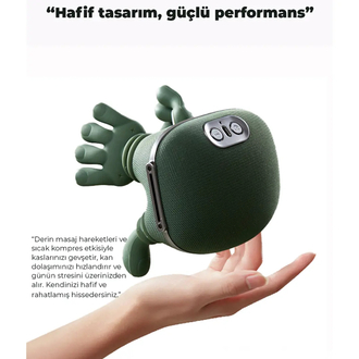 Taşınabilir Şarjlı Masaj Aleti Isıtmalı Derin Doku Masaj Cihazı Gerçek El Hisli