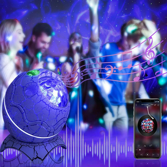 Dinozor Yumurta Galaksi Işık Projektörü – Kumandalı Gece Lambası & Bluetooth Hoparlör
