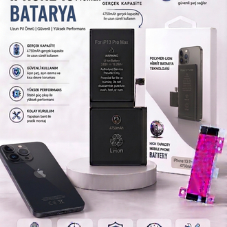 iPhone 13 Promax Yüksek Amperli Batarya(4750mAh)