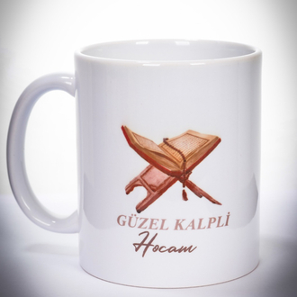 Güzel kalpli hocam yazılı kupa