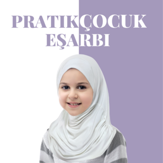 Pratik Çocuk Eşarbı | Beyaz