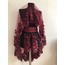 BORDO 3D ÇİÇEKLİ DUVAK & BELİ DANTELLİ KUŞAK ELDİVEN