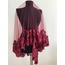 BORDO 3D ÇİÇEKLİ DUVAK & KUŞAK