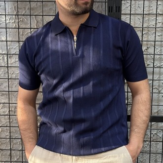Triko Polo Yaka Lacivert T-Shirt
