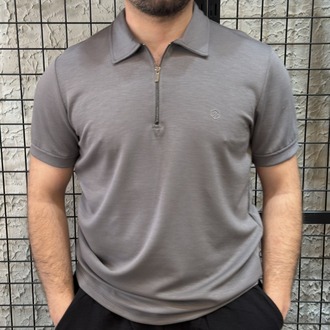 Regular Fit Polo Yaka Fermuarlı %100 Pamuk T-Shirt