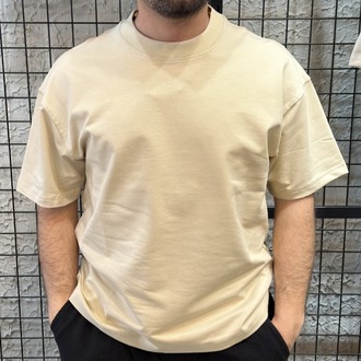 %100 Pamuk Oversize Sütlü Kahve T-Shirt