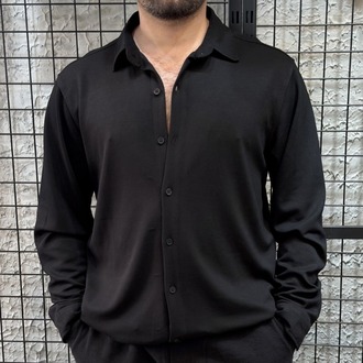 Oysho Kumaş Regular Fit Siyah Basic Gömlek