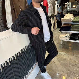 Premium Takım Çizgi Detaylı Siyah 