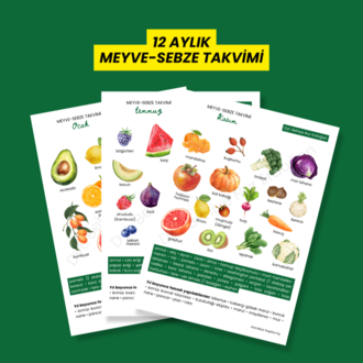 12 Aylık Meyve Sebze Takvimi