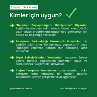 3 Günlük Tabak Analizi