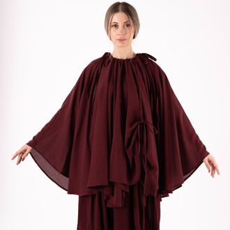 bağcık pelerin (bordo)