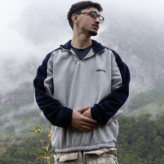Forever Half Zip | Grey Polar Sweatshirt