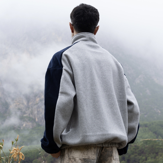 Forever Half Zip | Grey Polar Sweatshirt
