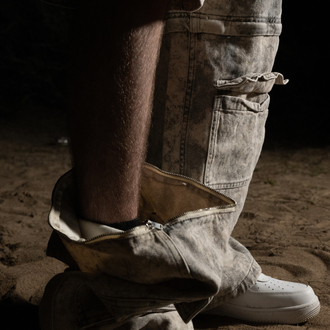 Cream Baggy Fit | Cargo Pant Şort