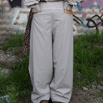 Gst Grey | Baggy Parachute Jogger