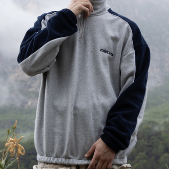 Forever Half Zip | Grey Polar Sweatshirt
