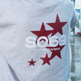 S.H Star Print | Grey Oversize Hoodie