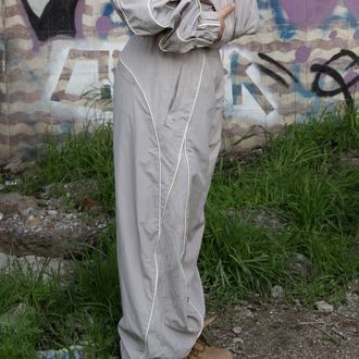 Gst Grey | Baggy Parachute Jogger