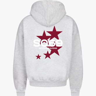 S.H Star Print | Grey Oversize Hoodie