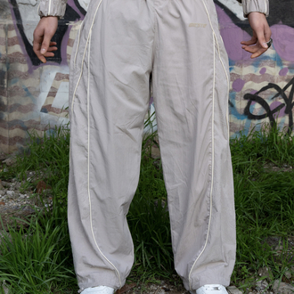 Gst Grey | Baggy Parachute Jogger