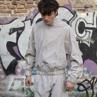 Gst Grey | Boxy Parachute Jacket