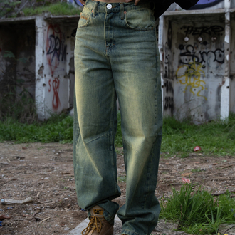 Urban Baggy | Washed Green Jean
