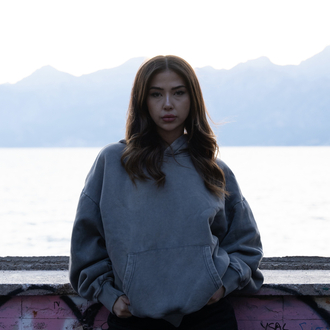 S.H Grey Boxy | Acid Wash Hoodie