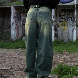 Urban Baggy | Washed Green Jean