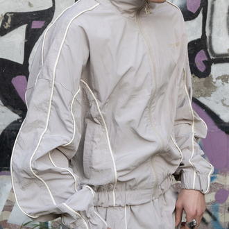 Gst Grey | Boxy Parachute Jacket