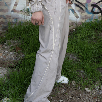 Gst Grey | Baggy Parachute Jogger