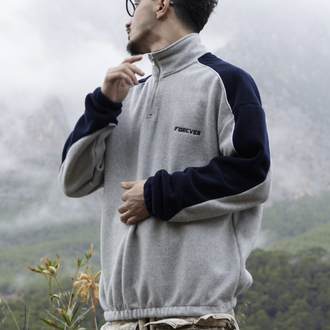 Forever Half Zip | Grey Polar Sweatshirt