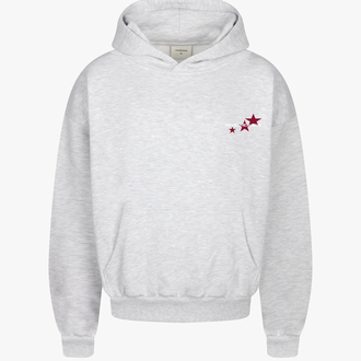 S.H Star Print | Grey Oversize Hoodie