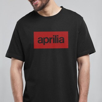 Aprilla Basic Logo Tişört - Siyah ( Ön Sipariş )