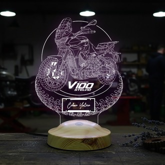 Moto Guzzi V100 Stelvio 3D Led Gece Lambası