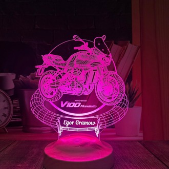 Moto Guzzi V100 Mandello 3D Led Gece Lambası