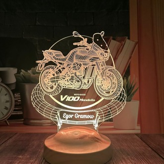 Moto Guzzi V100 Mandello 3D Led Gece Lambası