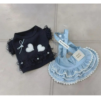 Pearl Heart Black Köpek Tişörtü