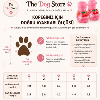 Cherry Pink Köpek Sandaleti | Kaymaz Tabanlı Yazlık Ayakkabı