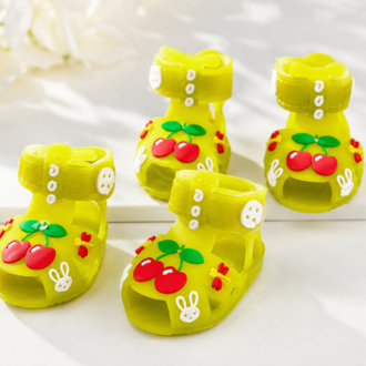 Cherry Sarı Köpek Sandaleti