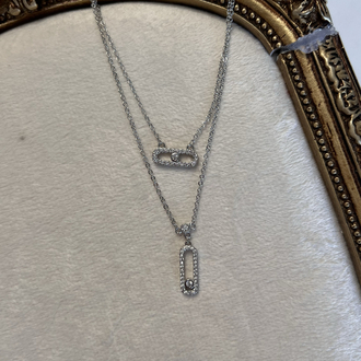 Silver Messka Kolye 2’li